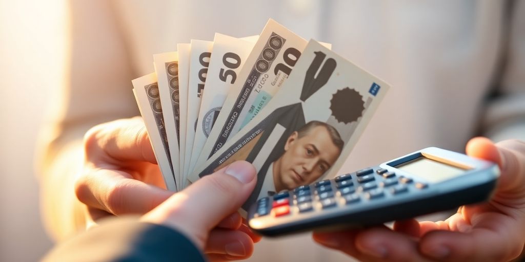 Business owner looking at finances